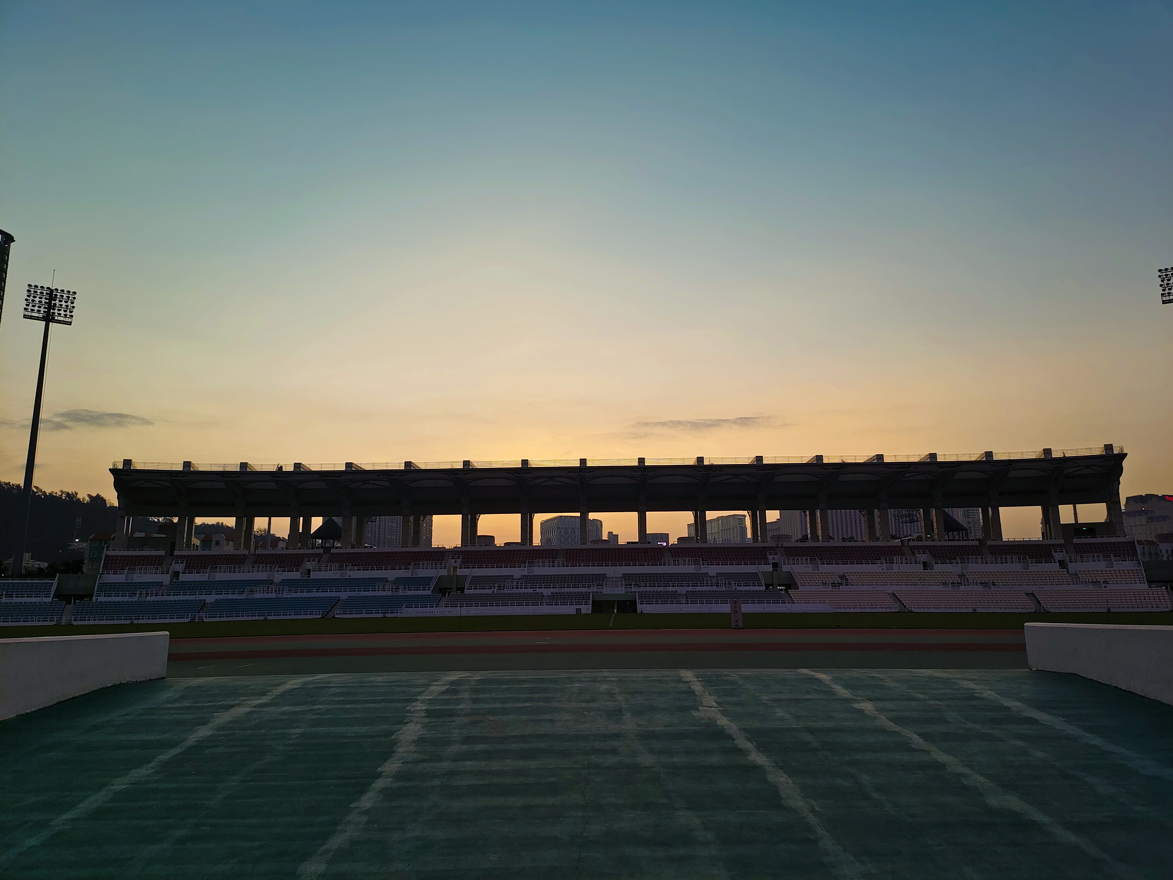 Sunrise at stadium